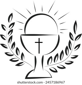 Christian Art. Christian symbol for print or use as poster, card, flyer Tattoo or T Shirt