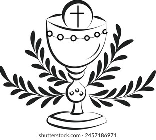 Christian Art. Christian symbol for print or use as poster, card, flyer Tattoo or T Shirt