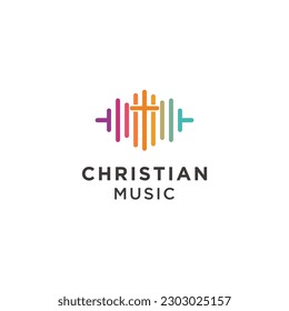 Christian Beat Music Minimalist Logo Template Design