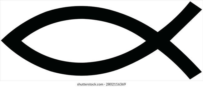 Christian Bible Catholic Fish Icon God Emblem Vector