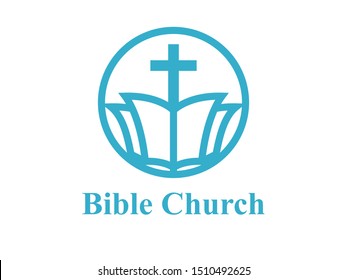 Christian Bible Cross Logo Church Stock Vector (Royalty Free ...