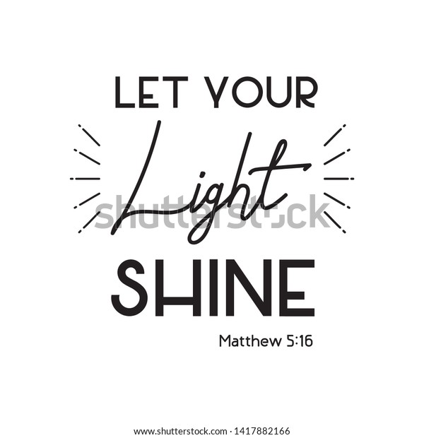 Christian Bible Verse Let You Light Stock Vector (Royalty Free) 1417882166