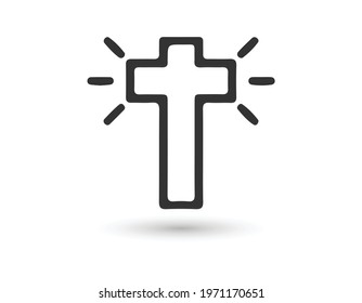 christian catholic holy cross icon. vector illustration