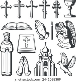 Christian catholic illustration vector design