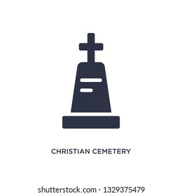 christian cemetery icon. Simple element illustration from buildings concept. christian cemetery editable symbol design on white background. Can be use for web and mobile.