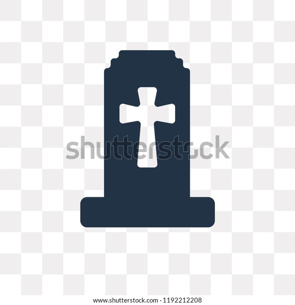 Christian Cemetery vector icon isolated on\
transparent background, Christian Cemetery transparency concept can\
be used web and\
mobile