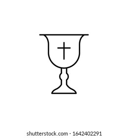 Christian Chalice, Christianity icon. Simple line, outline vector religion icons for ui and ux, website or mobile application