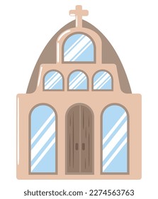 christian church building icon isolated