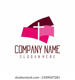 christian church illustration logo vector