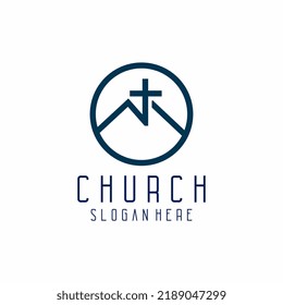 christian church illustration logo vector