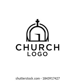 Church Logo Template Stock Vector (royalty Free) 1372495187 