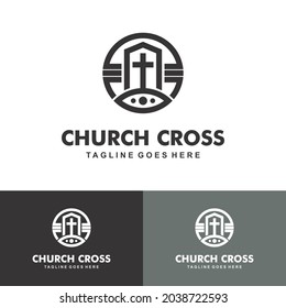 Christian Church Jesus Cross Gospel logo design inspiration