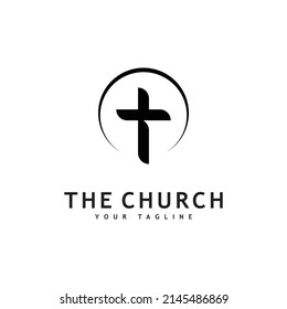 Christian Church  logo creative Cross design vector