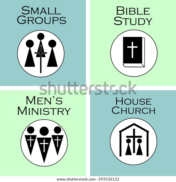 Christian Church logos with icons in black