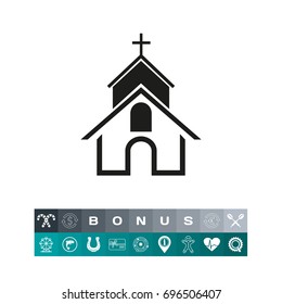 Christian church simple icon