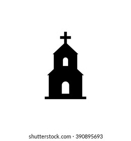 Christian Church Tower Vector Icon Blue Stock Vector (Royalty Free ...