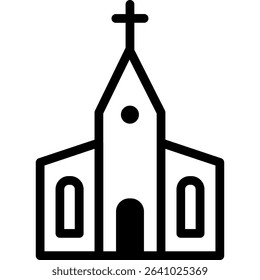 Christian Church Vector Web Icon