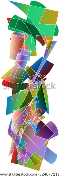 Christian colorful banner or text divider,\
graphic element with crosses. Abstract artistic graphic element,\
vector illustartion.