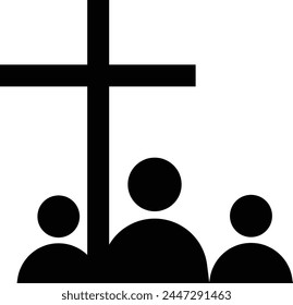 Christian Congregation and Cross, Praying Icon