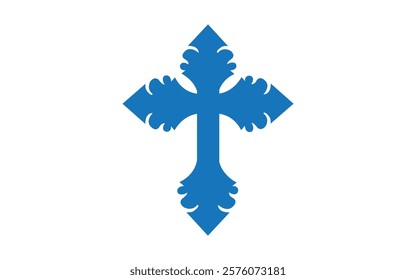 Christian cross  catholic symbol traditional theology element church holy sign decoration graphic object vector icon isolated illustration