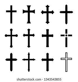 Christian Cross Collection. Vector