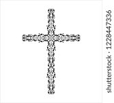 Christian Cross Design Vector Art Illustration