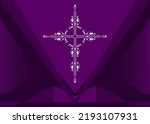 Christian Cross Design Vector Art Illustration
