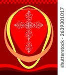 Christian Cross Design Vector Art Illustration