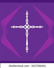 Christian Cross Design Vector Art