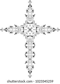 Christian Cross Design Vector Art