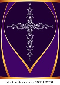 Christian Cross Design Vector Art