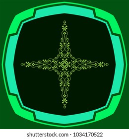 Christian Cross Design Vector Art