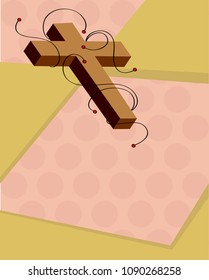 Christian Cross Design Vektor Art