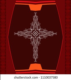 Christian Cross Design Vector Art