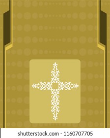 Christian Cross Design Vector Art Illustration