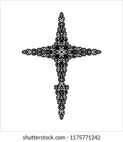 Arte de vectores de diseño cruzado cristiano