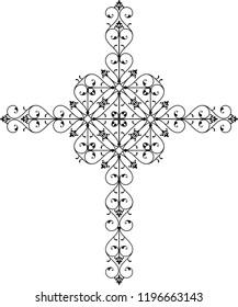 Christian Cross Design Vector Art