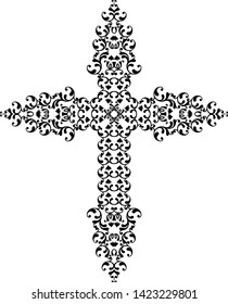Christian Cross Design Vector Art