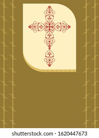 Christian Cross Design Vector Art Illustration