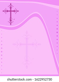 Christian Cross Design Vector Art Illustration