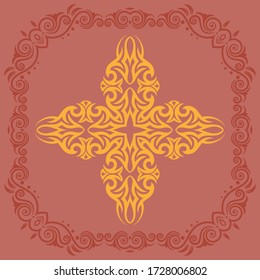Christian Cross Design Vector Art