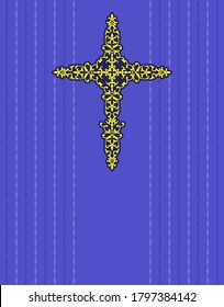 Ilustración de arte de vectores de diseño cruzado cristiano