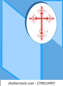 Christian Cross Design Vector Art Illustration