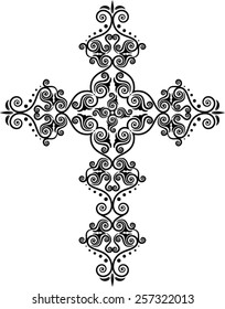 Christian Cross Design Vector Art