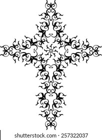 Christian Cross Design Vector Art