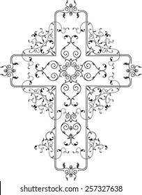 Christian Cross Design Vector Art