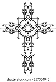 Christian Cross Design Vektor Art