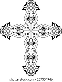 Christian Cross Design Vector Art