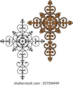 Christian Cross Design Vector Art