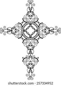 Arte de vectores de diseño cruzado cristiano